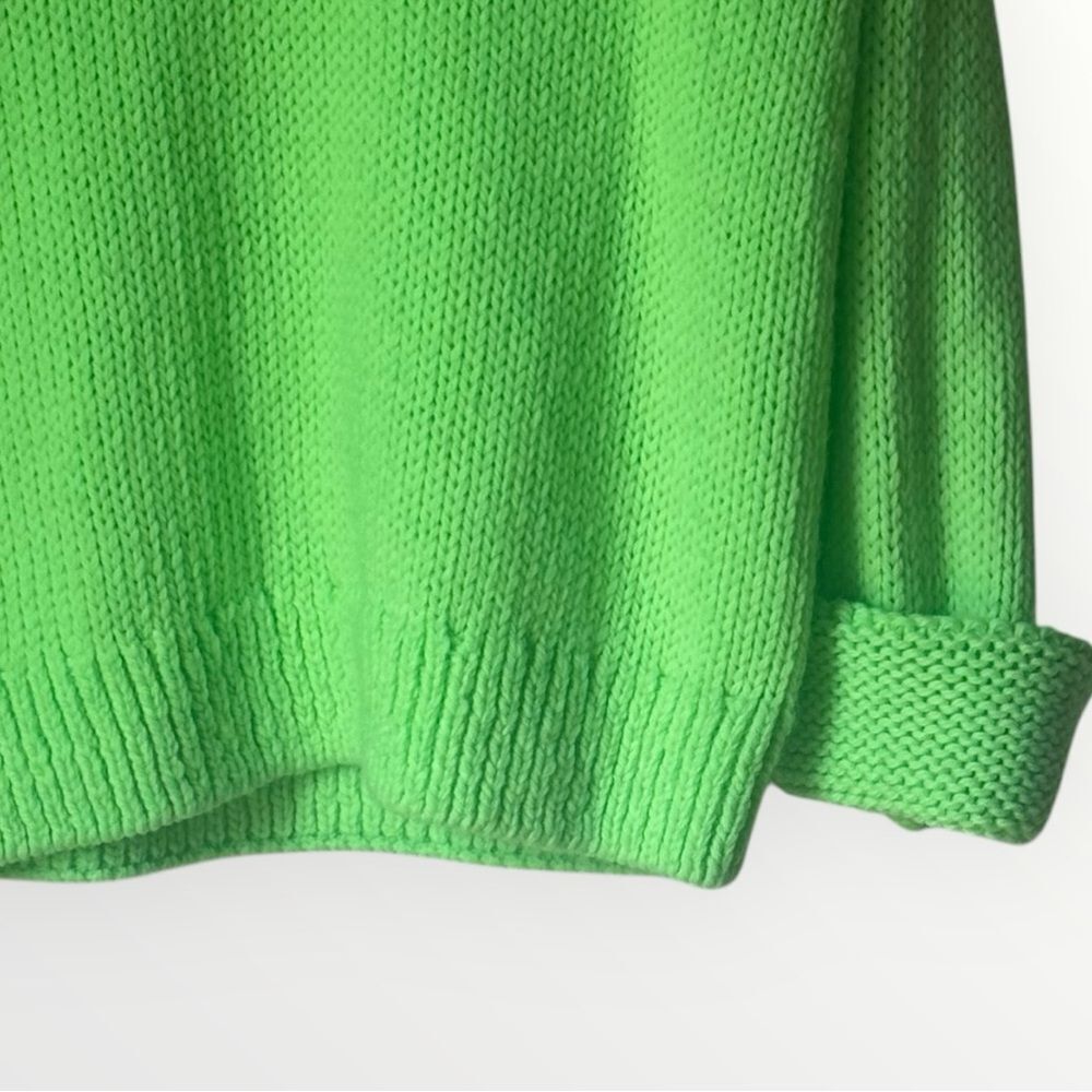 Neon Green V-Neck Sweater – Victoria’s Secret PINK Med - Picture 9 of 11